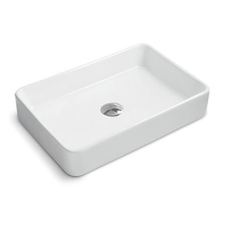 Ruvati 24"x16" Bathroom Vessel Sink White Rectangular Above Counter Ceramic RVB2416